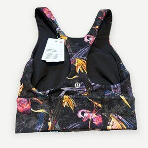NWT Lululemon Wunder Train Longline Bra 2 Veiled Floral Black Multi Everlux NEW